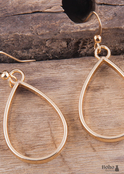 Boho Earrings, RH Dangle Earrings, Heart Loop